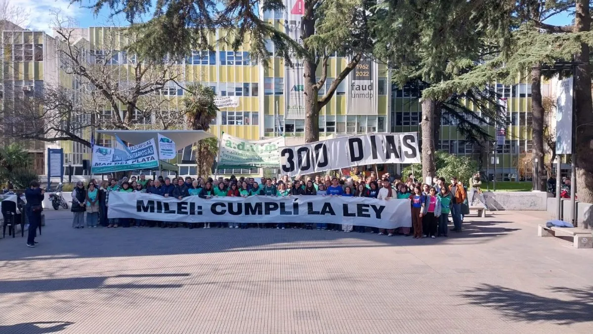 Banderazo en la UNMdP por fondos universitarios