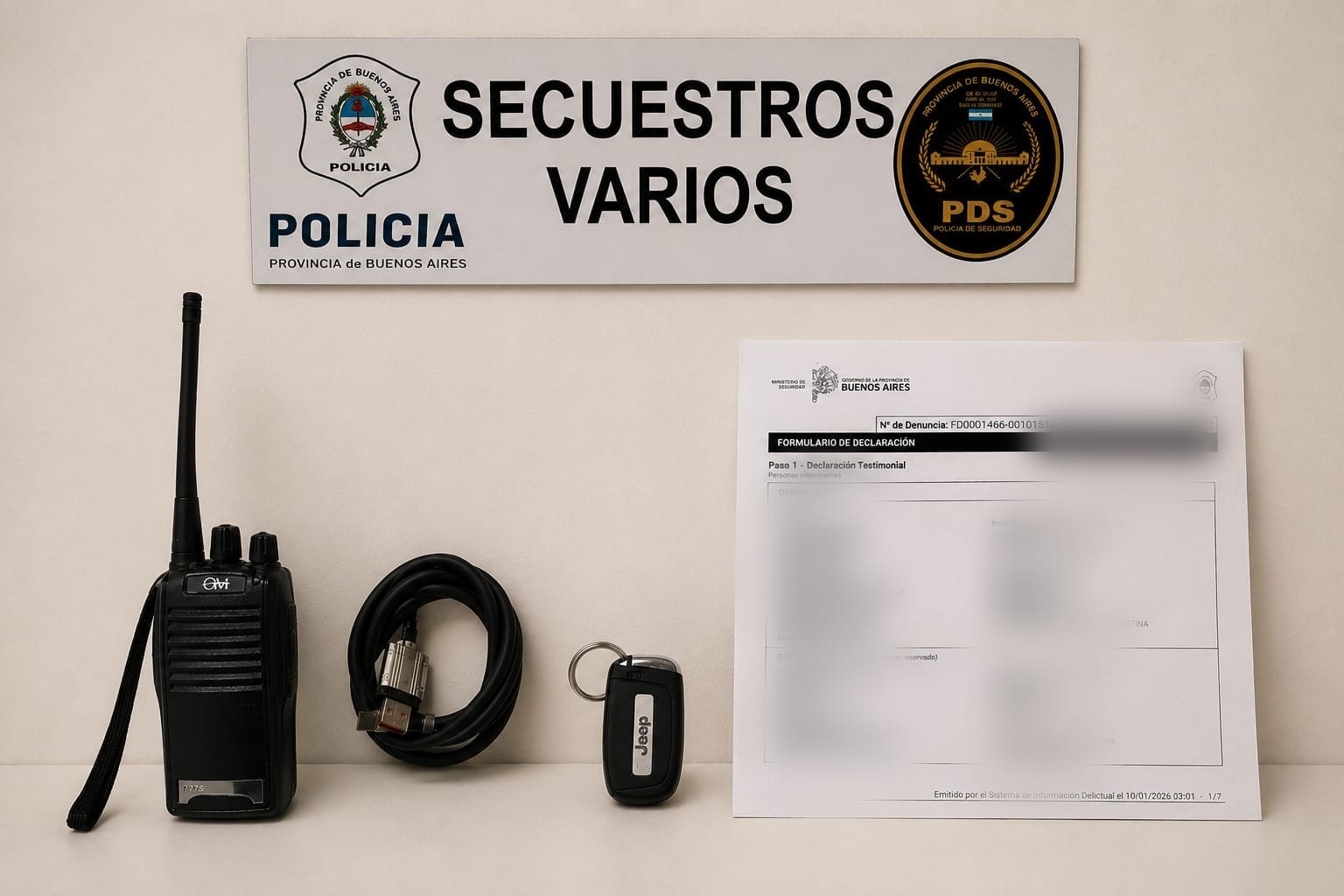 Detuvieron a un hombre con camioneta robada e inhibidor