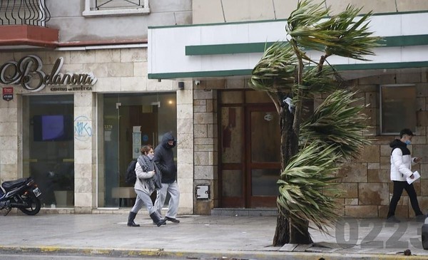El viento vuelve a sacudir Mar del Plata este viernes