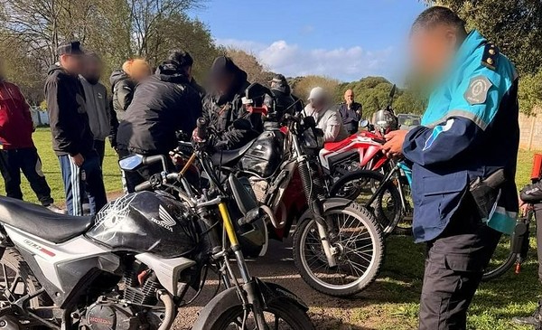 Secuestraron 42 motos tras una caravana en Cementerio Parque