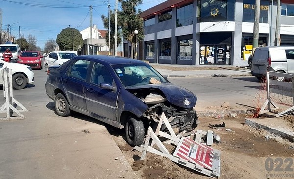 Chocaron en Vértiz y quedaron dentro de una obra