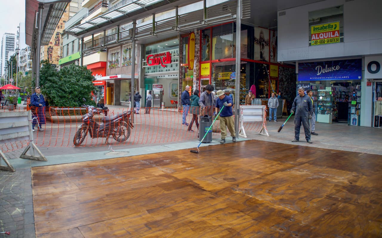 La Peatonal San Martín ya tiene un 70% renovado