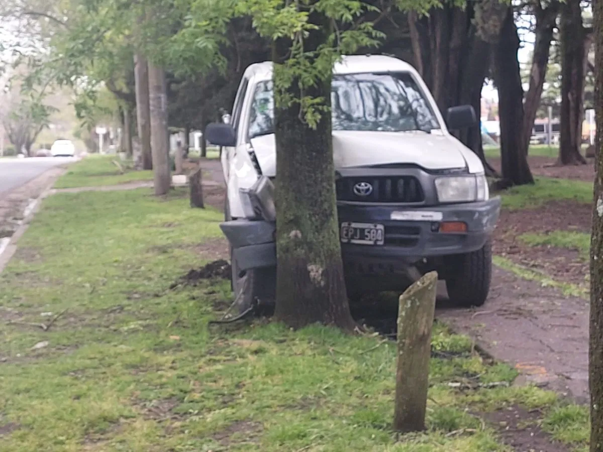 Adolescente chocó contra un árbol y detuvieron a su padre