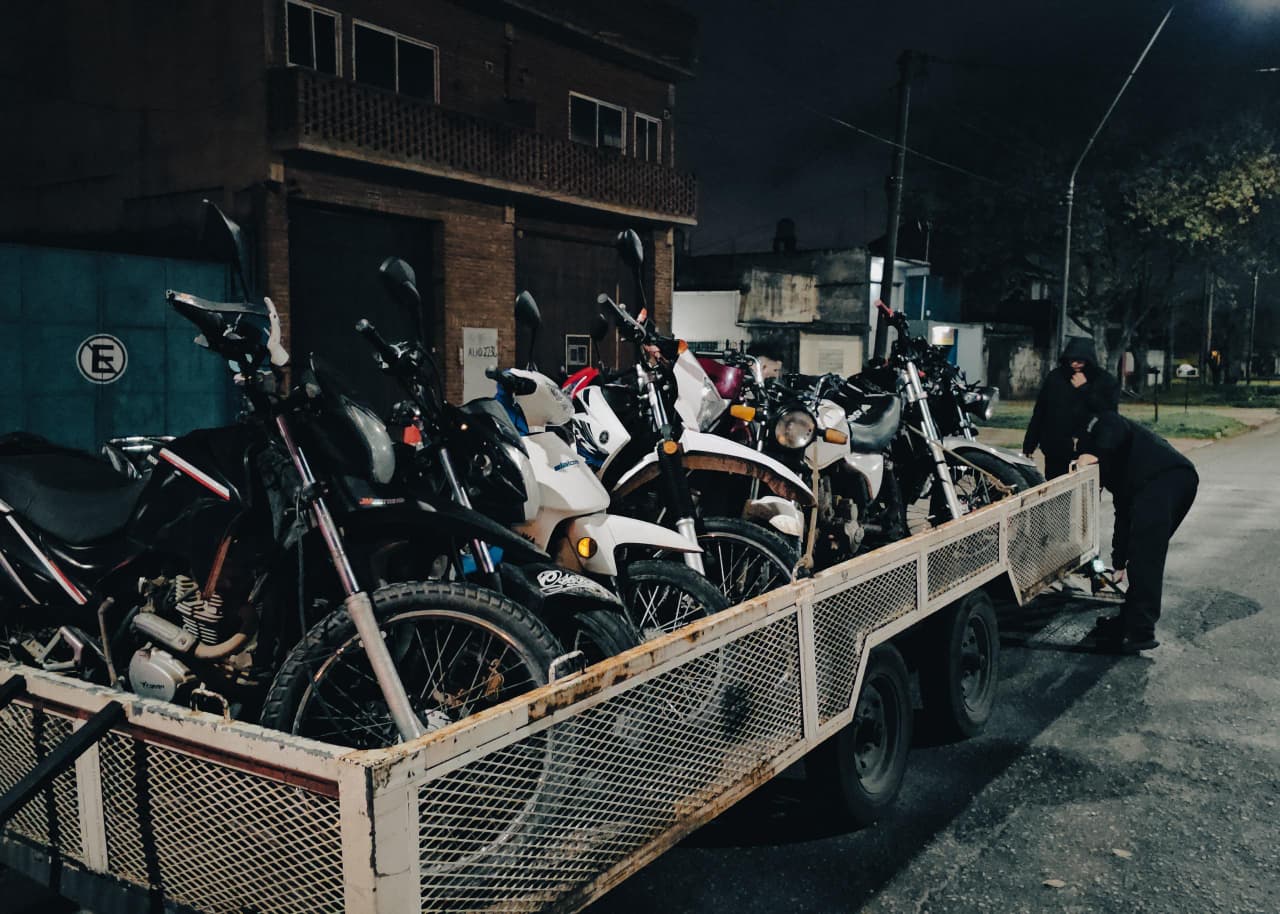 26 motos menos en la noche de Villa Primera