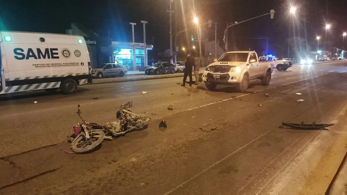 Fractura expuesta tras un choque en Luro y Carrillo