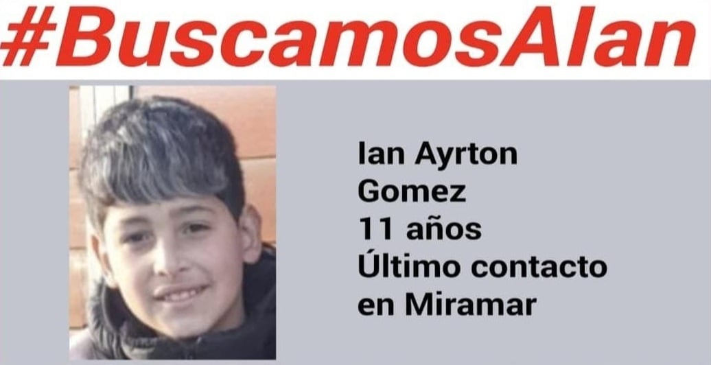 Buscan a Ian Ayrton Gómez, de 11 años, en Miramar