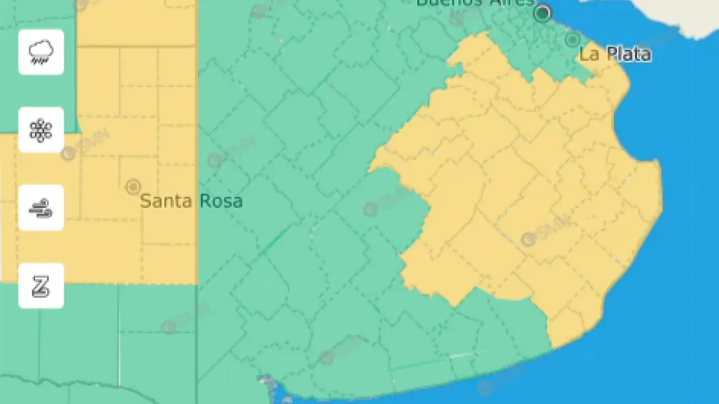 Hasta 50 mm y granizo en la madrugada del lunes