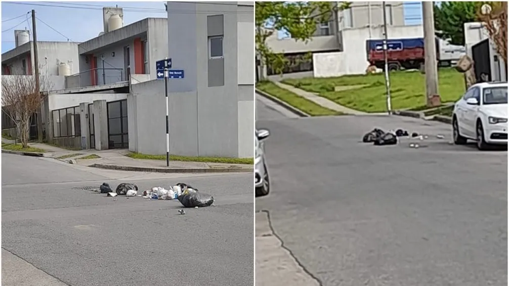 Basura en la esquina y el camión llega después