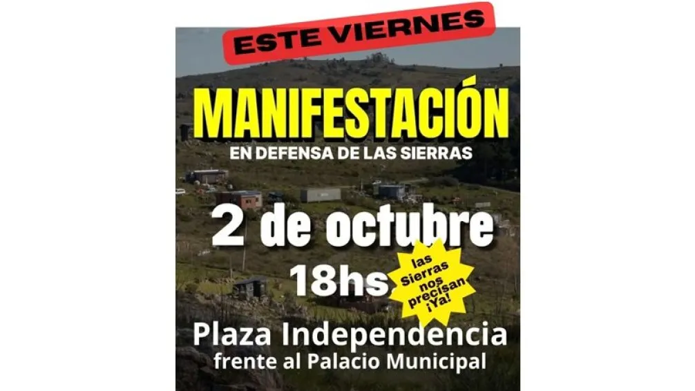 Las Sierras llegan al Municipio: movilización a las 18