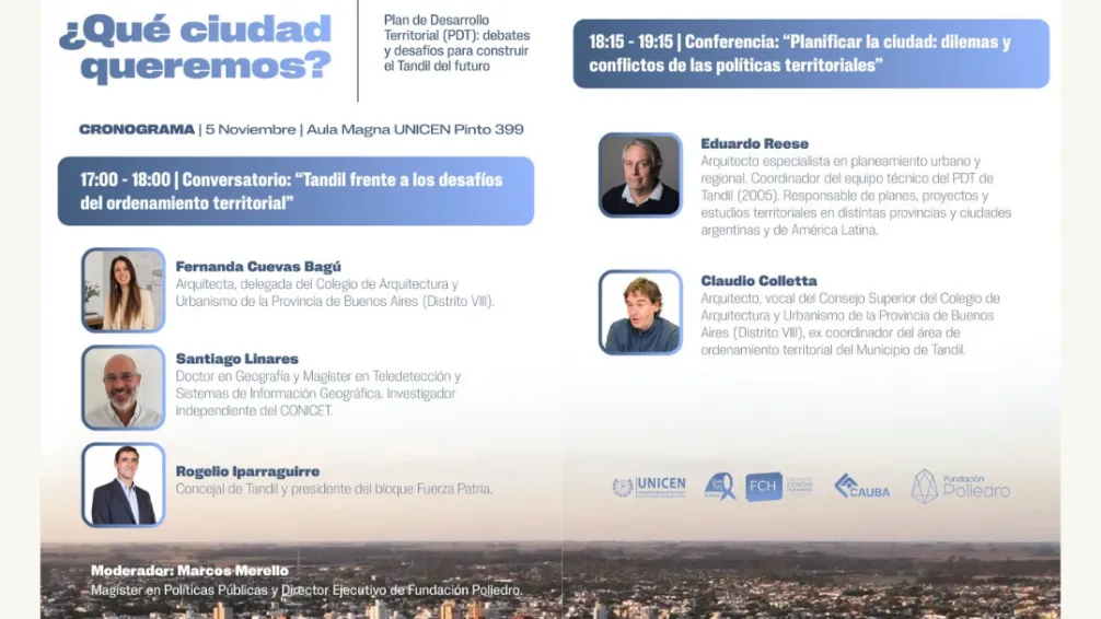 Tandil pone el plano sobre la mesa y discute su futuro